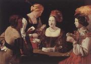 Georges de La Tour The incorrect player oil painting reproduction